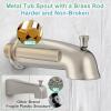 image2IN1 Tub Shower Faucet  Magnetic Bathtub Shower Faucet Set with 8 Function Rain Shower Head and Handheld  Single Handle Tub and Shower System  Brushed Nicke Valve Included
