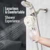image2IN1 Tub Shower Faucet  Magnetic Bathtub Shower Faucet Set with 8 Function Rain Shower Head and Handheld  Single Handle Tub and Shower System  Brushed Nicke Valve Included