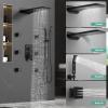 image4Function Waterfall Shower System with Body Jets SR SUN RISE Full Body Rainfall Shower System with Handheld Shower Faucet Complete Sets Wall Mounted Shower Fixture Set for Bathroom Matte BlackMatte Black