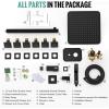 image4Function Waterfall Shower System with Body Jets SR SUN RISE Full Body Rainfall Shower System with Handheld Shower Faucet Complete Sets Wall Mounted Shower Fixture Set for Bathroom Matte BlackMatte Black