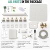image4Function Waterfall Shower System with Body Jets SR SUN RISE Full Body Rainfall Shower System with Handheld Shower Faucet Complete Sets Wall Mounted Shower Fixture Set for Bathroom Matte BlackBrushed Nickel