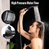 image4Function Waterfall Shower System with Body Jets SR SUN RISE Full Body Rainfall Shower System with Handheld Shower Faucet Complete Sets Wall Mounted Shower Fixture Set for Bathroom Matte BlackMatte Black