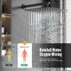 image4Function Waterfall Shower System with Body Jets SR SUN RISE Full Body Rainfall Shower System with Handheld Shower Faucet Complete Sets Wall Mounted Shower Fixture Set for Bathroom Matte BlackMatte Black