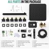 image4Function Waterfall Shower System with Body Jets SR SUN RISE Full Body Rainfall Shower System with Handheld Shower Faucet Complete Sets Wall Mounted Shower Fixture Set for Bathroom Matte BlackMatte Black