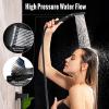 image4Function Waterfall Shower System with Body Jets SR SUN RISE Full Body Rainfall Shower System with Handheld Shower Faucet Complete Sets Wall Mounted Shower Fixture Set for Bathroom Matte BlackMatte Black