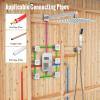 image4Function Waterfall Shower System with Body Jets SR SUN RISE Full Body Rainfall Shower System with Handheld Shower Faucet Complete Sets Wall Mounted Shower Fixture Set for Bathroom Matte BlackBrushed Nickel