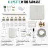 image4Function Waterfall Shower System with Body Jets SR SUN RISE Full Body Rainfall Shower System with Handheld Shower Faucet Complete Sets Wall Mounted Shower Fixture Set for Bathroom Matte BlackBrushed Nickel