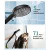 imageFiltered Shower Head with Handheld High Pressure 9 Spray Mode Chrome Showerhead with Filtersdetachable shower headWater Softener Filters Beads for Hard Water Remove ChlorineMatte Black