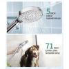 imageFiltered Shower Head with Handheld High Pressure 9 Spray Mode Chrome Showerhead with Filtersdetachable shower headWater Softener Filters Beads for Hard Water Remove ChlorineChrome