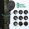 imageFiltered Shower Head with Handheld High Pressure 9 Spray Mode Chrome Showerhead with Filtersdetachable shower headWater Softener Filters Beads for Hard Water Remove ChlorineOil Rubbed Bronze