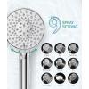 imageFiltered Shower Head with Handheld High Pressure 9 Spray Mode Chrome Showerhead with Filtersdetachable shower headWater Softener Filters Beads for Hard Water Remove ChlorineChrome