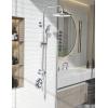 imageSR SUN RISE 10 Inch Shower Fixtures with 18 GPM Rain Showerhead and Hand Shower 276quot Slide Bar Shower Faucet Set Complete for Easy Reach Single Handle Design Shower Valve Include Polished Chrome