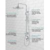 imageSR SUN RISE 10 Inch Shower Fixtures with 18 GPM Rain Showerhead and Hand Shower 276quot Slide Bar Shower Faucet Set Complete for Easy Reach Single Handle Design Shower Valve Include Polished Chrome