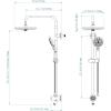 imageSR SUN RISE 10 Inch Shower Fixtures with 18 GPM Rain Showerhead and Hand Shower 276quot Slide Bar Shower Faucet Set Complete for Easy Reach Single Handle Design Shower Valve Include Polished Chrome