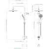 imageSR SUN RISE 10 Inch Shower System with Tub Spout 3 Function Rain Shower Head and Hand Shower Shower Tub Faucets Sets Complete Slide Bar Shower Fixtures Valve Include Polished Chrome