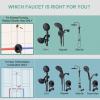 imageSR SUN RISE 10Inch Bathtub Faucet Set Shower Tub Faucets Sets Complete Handheld Showerhead ampamp Rain Shower Combo 276quot Slide Bar Shower Fixture for Bathroom Matte Black Valve Inculded