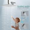 imageSR SUN RISE 12 Inch Brass Rain Shower Head Oil Rubbed Bronze High Pressure Rainfall Showerhead Water SavingBrushed Nickel