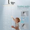 imageSR SUN RISE 12 Inch Brass Rain Shower Head Oil Rubbed Bronze High Pressure Rainfall Showerhead Water SavingBrushed Nickel