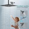 imageSR SUN RISE 12 Inch Brass Rain Shower Head Oil Rubbed Bronze High Pressure Rainfall Showerhead Water SavingMatte Black