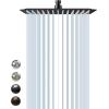 imageSR SUN RISE 12 Inch Brass Rain Shower Head Oil Rubbed Bronze High Pressure Rainfall Showerhead Water SavingMatte Black