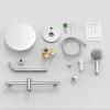 imageSR SUN RISE 12 Inch Rain Shower System High Pressure Shower Heads and Handheld 6Spray Combo Set Slide Bar Shower Faucets Sets Complete Included Valve and Trim Kit for Bathroom Brushed NickelPolished Chrome