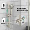 imageSR SUN RISE 12 Inch Rain Shower System High Pressure Shower Heads and Handheld 6Spray Combo Set Slide Bar Shower Faucets Sets Complete Included Valve and Trim Kit for Bathroom Brushed NickelBrushed Nickel
