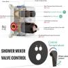 imageSR SUN RISE 12 Inch Rain Shower System High Pressure Shower Heads and Handheld 6Spray Combo Set Slide Bar Shower Faucets Sets Complete Included Valve and Trim Kit for Bathroom Brushed NickelOil Rubbed Bronze