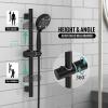 imageSR SUN RISE 12 Inch Rain Shower System High Pressure Shower Heads and Handheld 6Spray Combo Set Slide Bar Shower Faucets Sets Complete Included Valve and Trim Kit for Bathroom Brushed NickelMatte Black