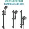 imageSR SUN RISE 12 Inch Rain Shower System High Pressure Shower Heads and Handheld 6Spray Combo Set Slide Bar Shower Faucets Sets Complete Included Valve and Trim Kit for Bathroom Brushed NickelMatte Black