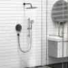 imageSR SUN RISE 12 Inch Rain Shower System High Pressure Shower Heads and Handheld 6Spray Combo Set Slide Bar Shower Faucets Sets Complete Included Valve and Trim Kit for Bathroom Brushed NickelMatte Black