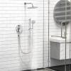 imageSR SUN RISE 12 Inch Rain Shower System High Pressure Shower Heads and Handheld 6Spray Combo Set Slide Bar Shower Faucets Sets Complete Included Valve and Trim Kit for Bathroom Brushed NickelPolished Chrome