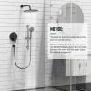 imageSR SUN RISE 12 Inch Rain Shower System High Pressure Shower Heads and Handheld 6Spray Combo Set Slide Bar Shower Faucets Sets Complete Included Valve and Trim Kit for Bathroom Brushed NickelMatte Black