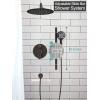 imageSR SUN RISE 12 Inch Rain Shower System High Pressure Shower Heads and Handheld 6Spray Combo Set Slide Bar Shower Faucets Sets Complete Included Valve and Trim Kit for Bathroom Brushed NickelOil Rubbed Bronze