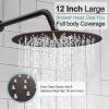 imageSR SUN RISE 12 Inch Rain Shower System High Pressure Shower Heads and Handheld 6Spray Combo Set Slide Bar Shower Faucets Sets Complete Included Valve and Trim Kit for Bathroom Brushed NickelOil Rubbed Bronze