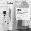 imageSR SUN RISE 12 Inch Rain Shower System High Pressure Shower Heads and Handheld 6Spray Combo Set Slide Bar Shower Faucets Sets Complete Included Valve and Trim Kit for Bathroom Brushed NickelMatte Black