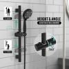 imageSR SUN RISE 12 Inch Rain Shower System High Pressure Shower Heads and Handheld 6Spray Combo Set Slide Bar Shower Faucets Sets Complete Included Valve and Trim Kit for Bathroom Brushed NickelMatte Black