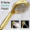 imageSR SUN RISE 12 Inch Rain Shower System High Pressure Shower Heads and Handheld 6Spray Combo Set Slide Bar Shower Faucets Sets Complete Included Valve and Trim Kit for Bathroom Brushed NickelBrushed Gold