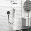 imageSR SUN RISE 12 Inch Rain Shower System High Pressure Shower Heads and Handheld 6Spray Combo Set Slide Bar Shower Faucets Sets Complete Included Valve and Trim Kit for Bathroom Brushed NickelMatte Black