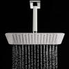 imageSR SUN RISE 8 Inch Ceiling Mounted Shower Arm Square Arm of Solid Brass Polished Chrome