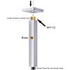 imageSR SUN RISE 8 Inch Ceiling Mounted Shower Arm Square Arm of Solid Brass Polished Chrome