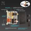 imageSR SUN RISE 8 Inch Oil Rubbed Bronze Slide Bar Shower Faucet Luxury All Metal Shower Heads and Handheld Spray Combo Set Wall Mounted Square Shower System Included Valve and Trim Kit