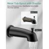 imageSR SUN RISE Bathtub Faucet Set Magnetic 8Spray 2in1 Dual Shower Head with Handheld Combo Shower Tub Faucets Sets Complete  A Bathroom Upgrade Shower Fixtures Matte Balck Valve Included