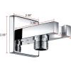 imageSR SUN RISE Brass Square Handheld Shower Head Bracket Holder Wall MountConcealed Installation Polished Chrome FinishPolished Chrome