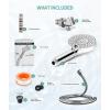 imageSR SUN RISE Filtered Shower Head with Handheld High Pressure 9 Spray Mode Brushed Nickel Showerhead with Filters detachable shower headWater Softener Filters Beads for Hard Water  Remove ChlorineChrome