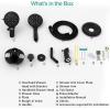 imageSR SUN RISE High Pressure 3Way Rainfall Shower Faucet 3 in 1 Shower Head and Handheld Shower Combo Set with 71 Hose Easy to Clean Bathtub or Pets Valve and Shower Trim Kit Brushed GoldMatte Black