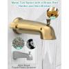 imageSR SUN RISE High Pressure 3Way Rainfall Shower Faucet 3 in 1 Shower Head and Handheld Shower Combo Set with 71 Hose Easy to Clean Bathtub or Pets Valve and Shower Trim Kit Brushed GoldBrushed Gold