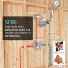 imageSR SUN RISE High Pressure 3Way Rainfall Shower Faucet 3 in 1 Shower Head and Handheld Shower Combo Set with 71 Hose Easy to Clean Bathtub or Pets Valve and Shower Trim Kit Brushed GoldBrushed Nickel