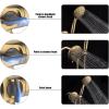 imageSR SUN RISE High Pressure 3Way Rainfall Shower Faucet 3 in 1 Shower Head and Handheld Shower Combo Set with 71 Hose Easy to Clean Bathtub or Pets Valve and Shower Trim Kit Brushed GoldBrushed Gold