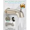 imageSR SUN RISE High Pressure 3Way Rainfall Shower Faucet 3 in 1 Shower Head and Handheld Shower Combo Set with 71 Hose Easy to Clean Bathtub or Pets Valve and Shower Trim Kit Brushed GoldBrushed Nickel