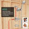 imageSR SUN RISE High Pressure 3Way Rainfall Shower Faucet 3 in 1 Shower Head and Handheld Shower Combo Set with 71 Hose Easy to Clean Bathtub or Pets Valve and Shower Trim Kit Brushed GoldBrushed Nickel